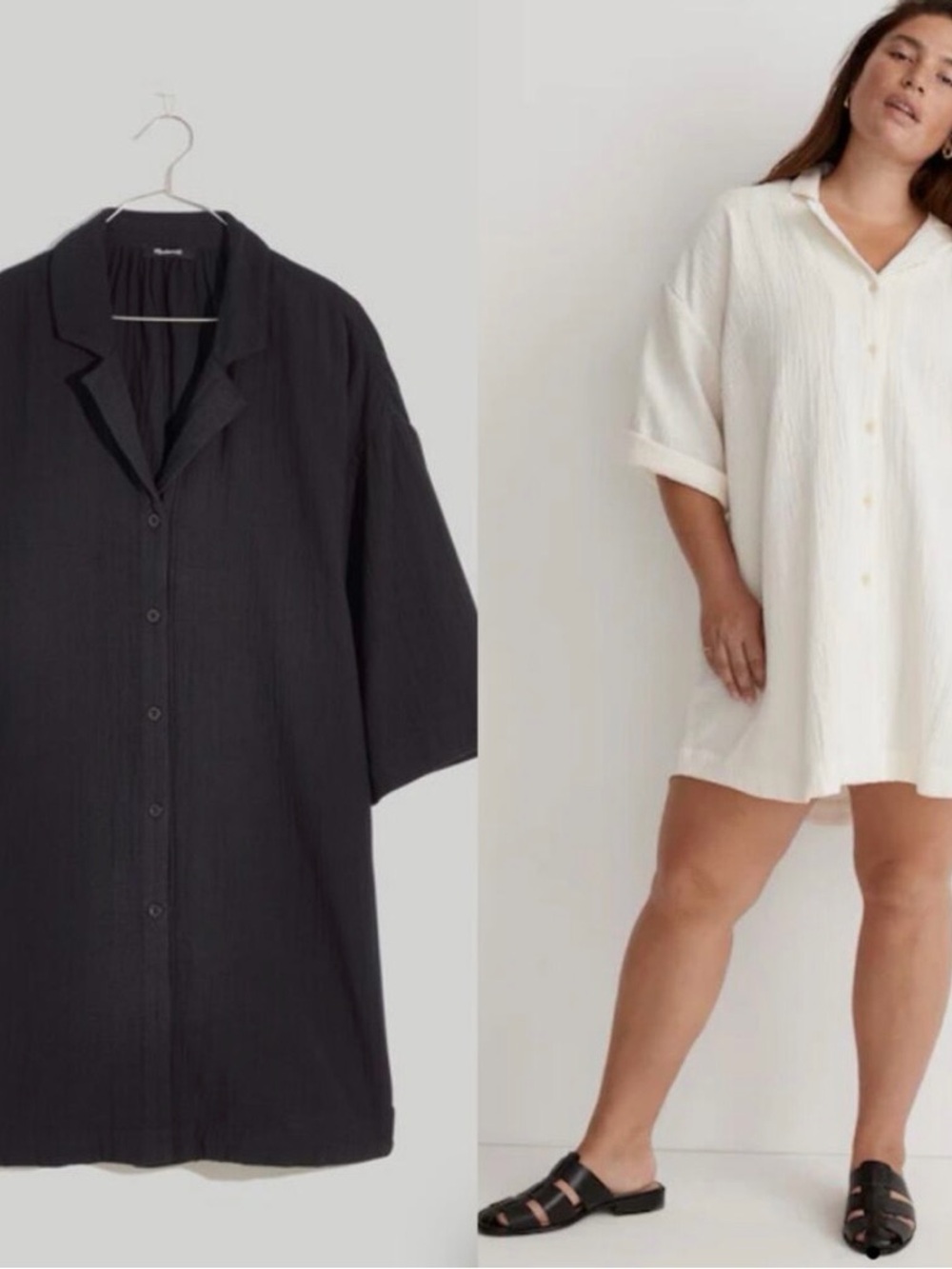 Madewell 100% Cotton Oversized Light Spun Swim Coverup Shirt/Dress Plus Size 4X